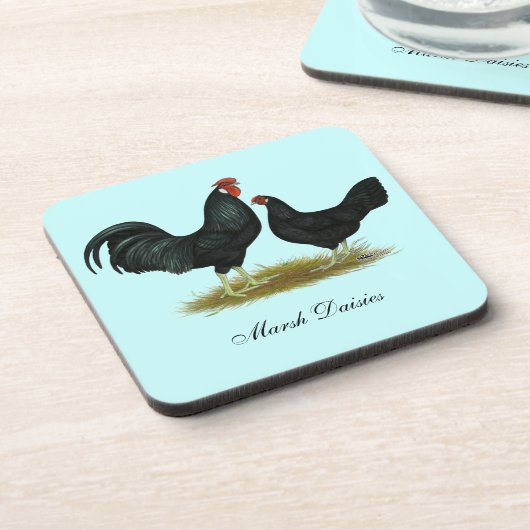Marsh Daisy Chickens Getränkeuntersetzer (Linke Seite)