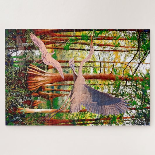 Marsh Egrets Puzzle (Horizontal)