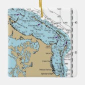 Marsh Harbor Abaco Chart Keramikornament (Vorderseite)