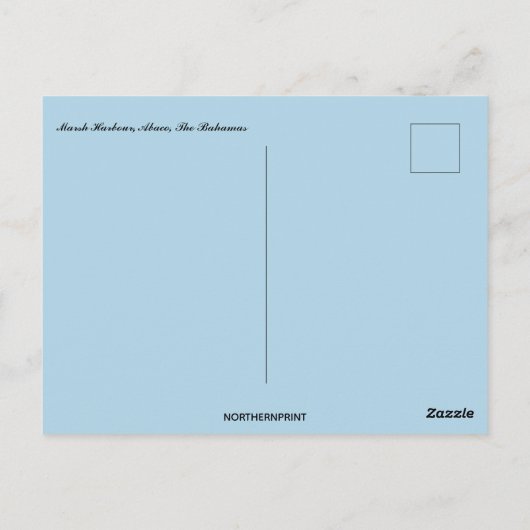 Marsh Harbour in Abaco The Bahamas Postkarte (Rückseite)