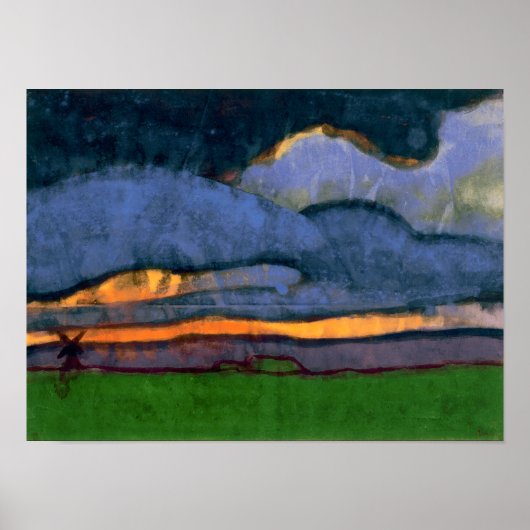 Marsh Landschaft mit einer Mühle | Emil Nolde | Poster (Vorne)