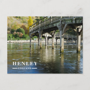 Marsh Lock Horsebridge Themse Herbst Feiertagspostkarte