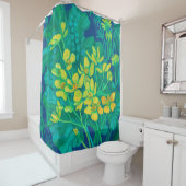 Marsh Marigold Summer Wildblumen Blumengemälde Duschvorhang (Beispiel)
