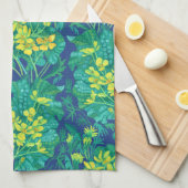 Marsh Marigold Wildblumen Gelbe Blumenmuster Geschirrtuch (Viertel Falte)