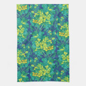 Marsh Marigold Wildblumen Gelbe Blumenmuster Geschirrtuch (Vertikal)