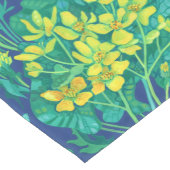 Marsh Marigold Wildblumen Gelbe Blumenmuster Großer Tischläufer (Ecke)