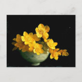 Marsh Marigolds, Stilllebenmalerei Postkarte (Vorderseite)