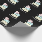 Marsh-meow Funny Cat Marshmallow Pun Dark BG Geschenkpapier (Ecke)