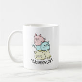 Marsh-miow-Funny Cat Marshmallow Pun Kaffeetasse (Links)