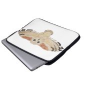 Marsh Owl Watercolor Bird Laptopschutzhülle (Vorne Knopf)