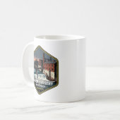 Marsh Refinery Lower Falls Innsmouth Vintage Trave Kaffeetasse (Vorderseite Links)