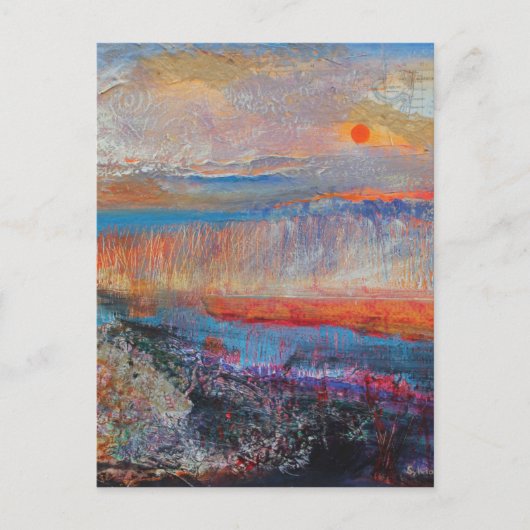 Marsh Sunset 2013 Postkarte (Vorderseite)