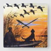 Marsh von Paul Bransom Quadratische Wanduhr (Vorderseite)