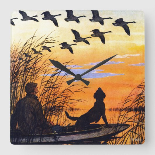 Marsh von Paul Bransom Quadratische Wanduhr (Vorderseite)