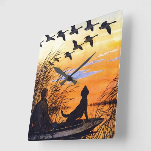 Marsh von Paul Bransom Quadratische Wanduhr (Winkel)