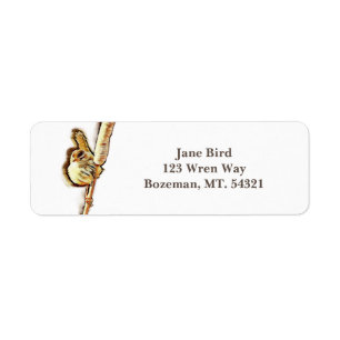 Marsh Wren Rücksendeadressen-Aufklebers