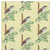 Marsh wren songbird stoff (Muster)