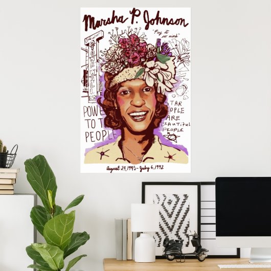 Marsha P Johnson Poster (Heimbüro)