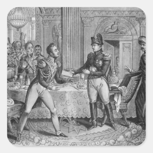 Marshal Pierre Francois Joseph Lefebvre Quadratischer Aufkleber (Vorderseite)