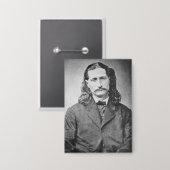 Marshal Wild Bill Hickok Old West Gunfighter Button (Vorderseite/Rückseite)