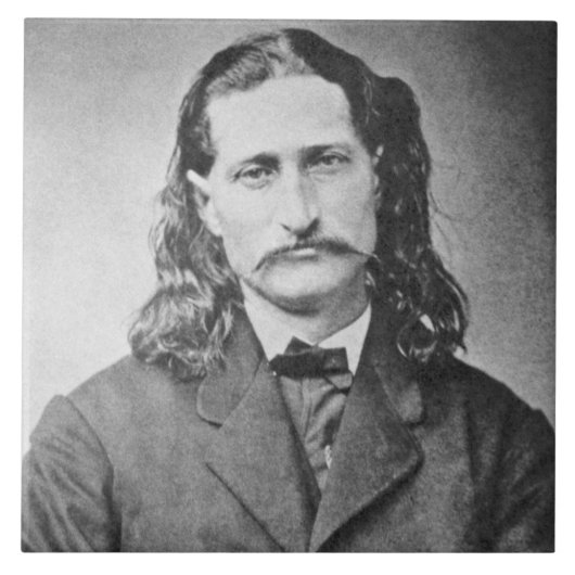 Marshal Wild Bill Hickok Old West Gunfighter Fliese (Vorderseite)