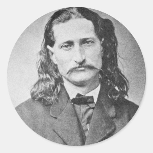 Marshal Wild Bill Hickok Old West Gunfighter Runder Aufkleber (Vorderseite)