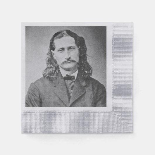 Marshal Wild Bill Hickok Old West Gunfighter Serviette (Vorderseite)