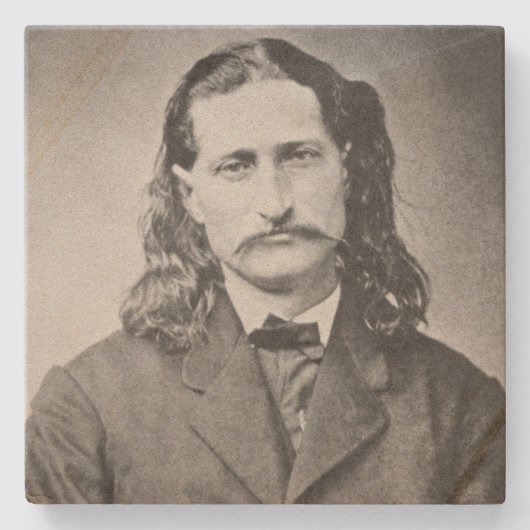 Marshal Wild Bill Hickok Old West Gunfighter Steinuntersetzer (Vorderseite)