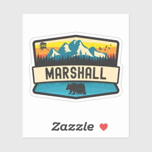 Marshall, Alaska Aufkleber (Blatt)