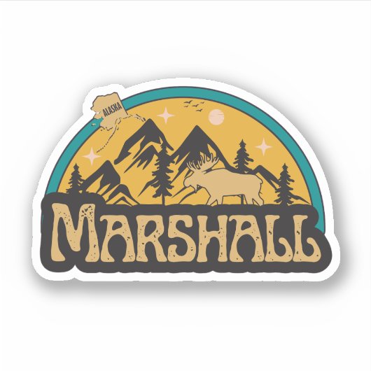 Marshall, Alaska Sticker (Vorderseite)