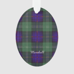 Marshall-Clan karierter schottischer Kilt Tartan Ornament