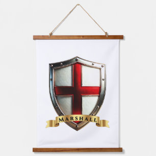 Marshall England National Heritage Schild Wandteppich Mit Holzrahmen