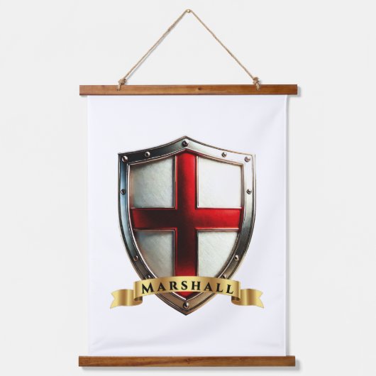 Marshall England National Heritage Shield Wandteppich Mit Holzrahmen (Vorderseite)
