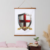 Marshall England National Heritage Shield Wandteppich Mit Holzrahmen (Schlafzimmer)