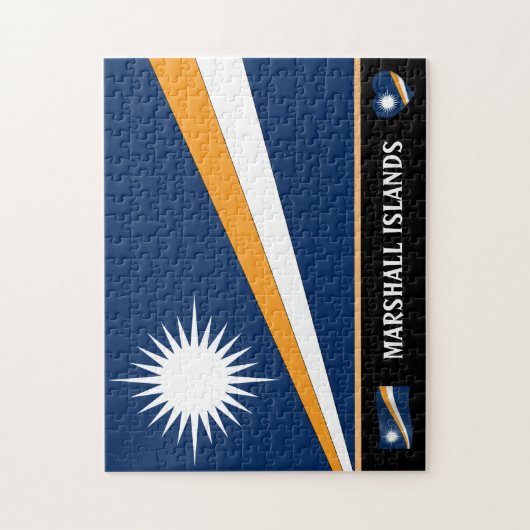Marshall Flag & Marshall country / Marshall Island Puzzle (Vertikal)