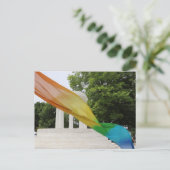 Marshall Fountain Rainbow Pride Postkarte (Stehend Vorderseite)