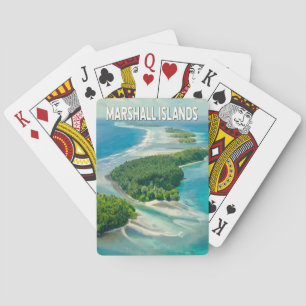 Marshall-Inseln Illustration Reise Kunst Vintage Spielkarten