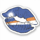 Marshall-Inseln Marshallese Lipstick-Liebe Aufkleber (Vorderseite)