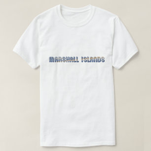 Marshall-Inseln Typografie-Flaggenfarben T-Shirt