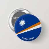 Marshall Islands Flag Charming Patriotic Button (Vorne & Hinten)