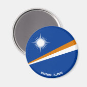 Marshall Islands Flag Charming Patriotic Magnet (Vorderseite/Rückseite)