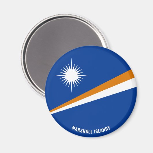 Marshall Islands Flag Charming Patriotic Magnet (Vorderseite/Rückseite)