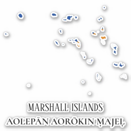 Marshall Islands Flag Charming Patriotic Map Aufkleber (Vorderseite)