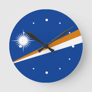 Marshall Islands Flag Runde Wanduhr