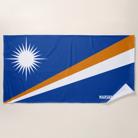 Marshall Islands Flag Splendid Patriotic Strandtuch (Vorderseite)