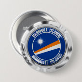 Marshall Islands Round Emblem Button (Vorne & Hinten)