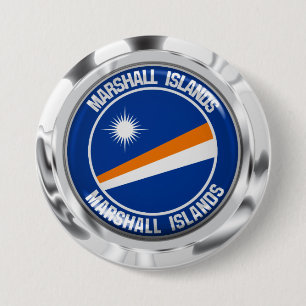 Marshall Islands Round Emblem Button
