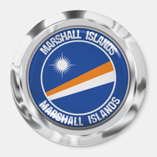 Marshall Islands Round Emblem Magnet (Vorne)