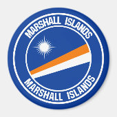Marshall Islands Round Emblem Magnet (Vorne)