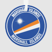Marshall Islands Round Emblem Ornament (Rückseite)